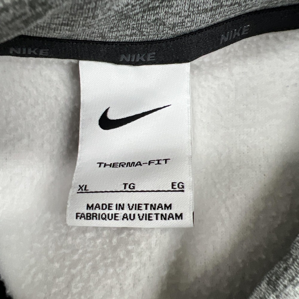 Nike Jacket Mens XL Gray Full Zip Fleece Sleeve Pocket Training ThermaFIT Casual - Picture 2 of 16